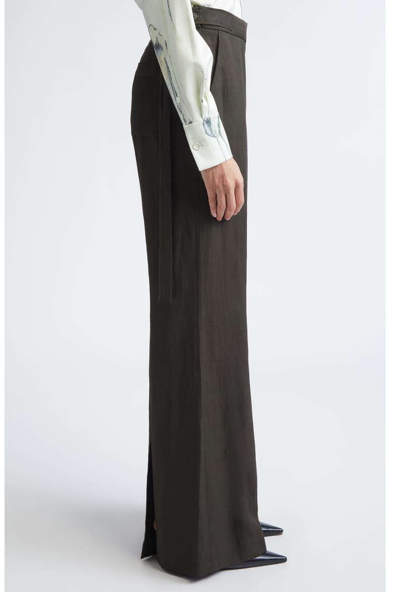 Soft Suiting Flare Leg Pants, Alternate, color, NORI