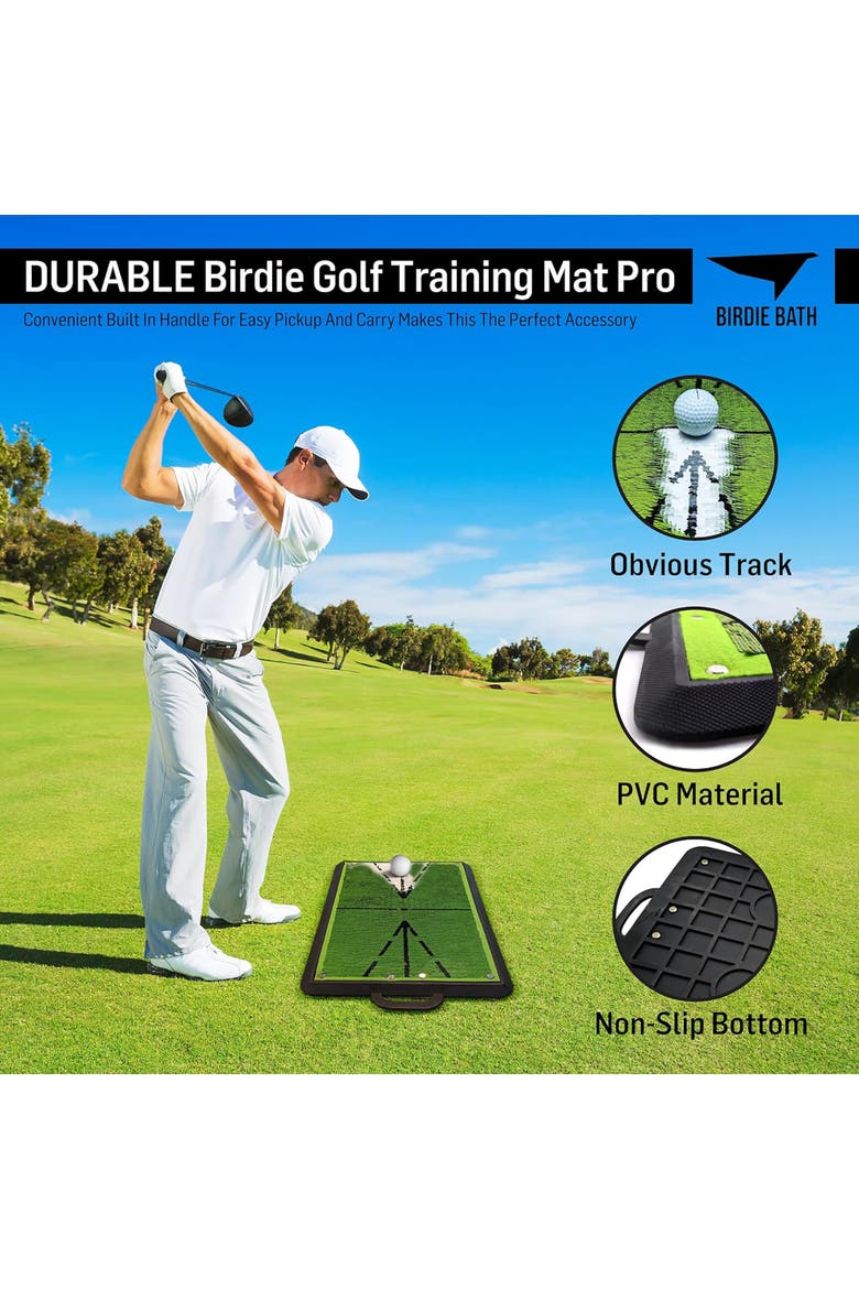 Birdie Mat Pro Golf Swing Trainer, Alternate, color, Green