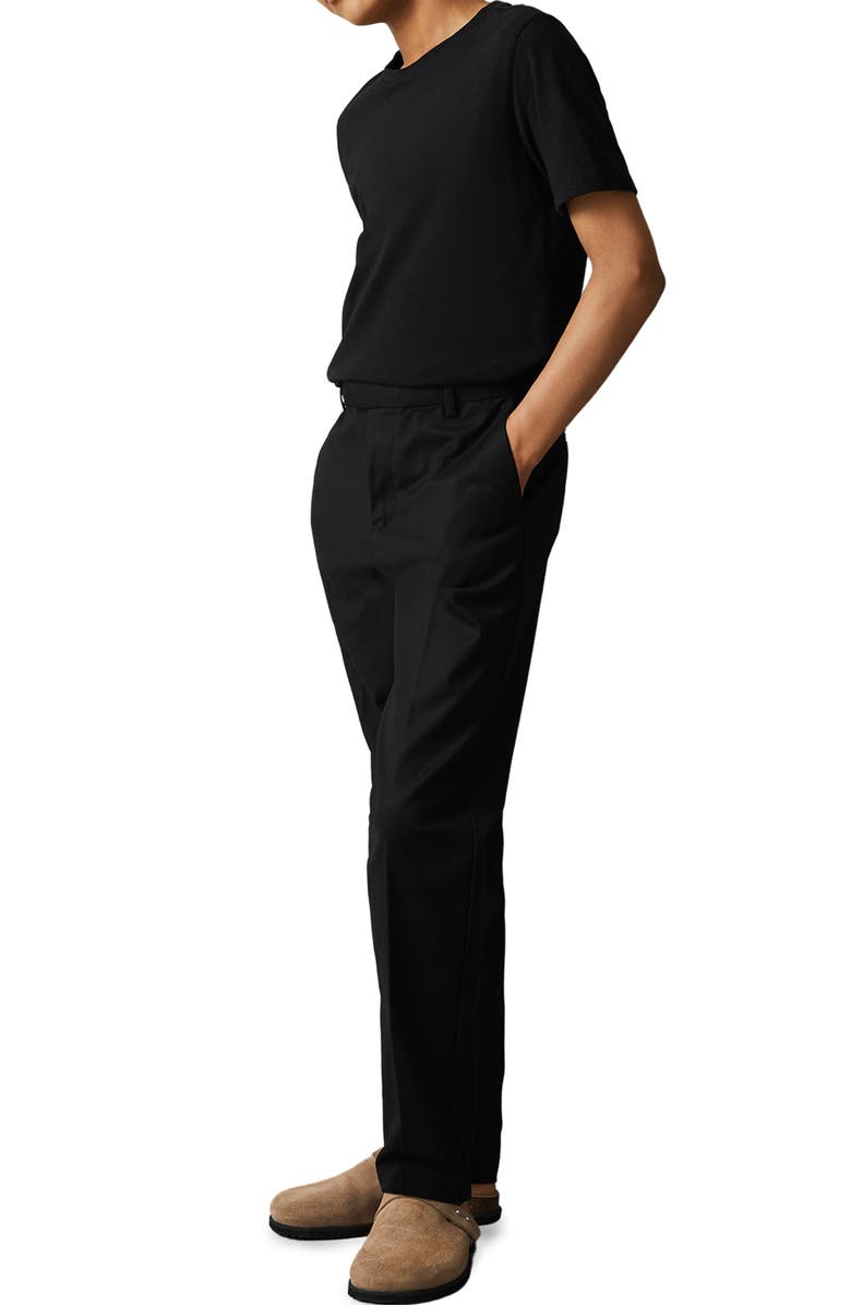 Reiss Kids' Eastbury Tapered Stretch Chinos, Alternate, color, Black