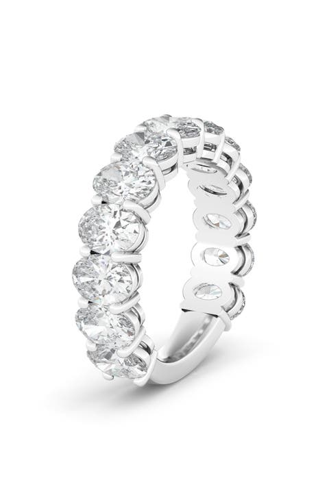 Oval Cut Lab Created Diamond Eternity Band