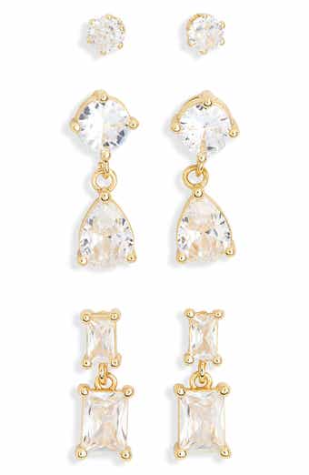 NORDSTROM RACK 3-Pack Stud Earrings