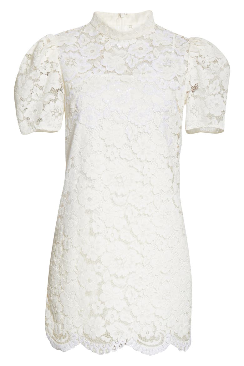 The Shift Lace Minidress, Alternate, color, WHITE