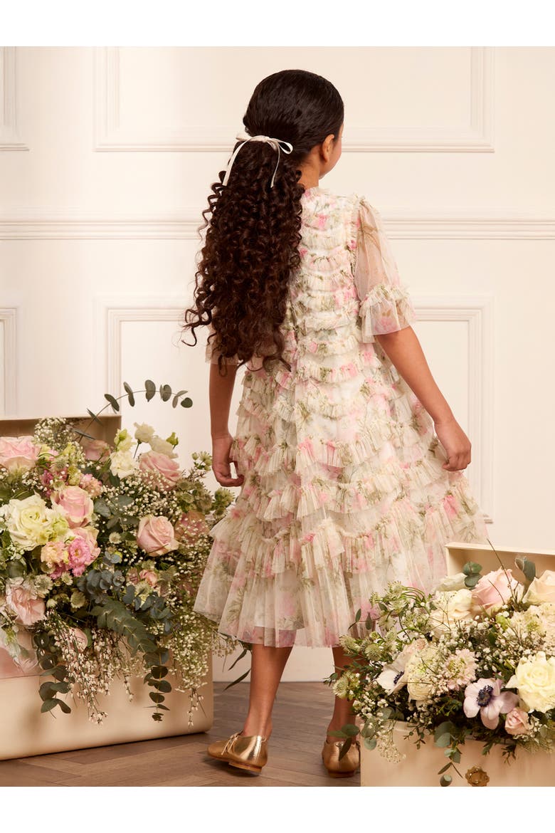 Rose Scallop Ruffle Kids DressToddler, Little Kid, Big Kid, Alternate, color, Moonshine/Pink