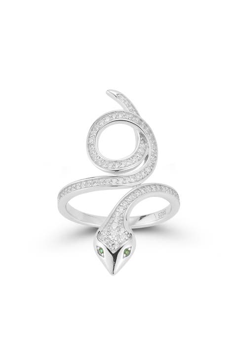 Cubic Zirconia Snake Ring