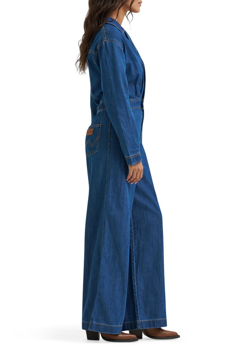 Canyon Wide Leg Denim Coverall, Alternate, color, DENIM LAGOON
