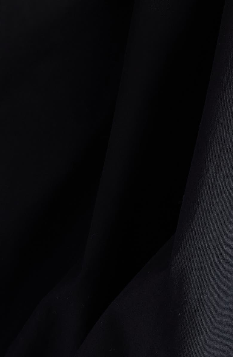 Chloé Draped Organic Cotton Poplin Skirt, Alternate, color, Black