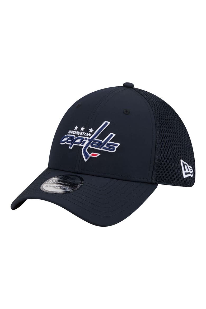 Men's New Era  Navy Washington Capitals Logo 39THIRTY Flex Hat, Main, color, Navy