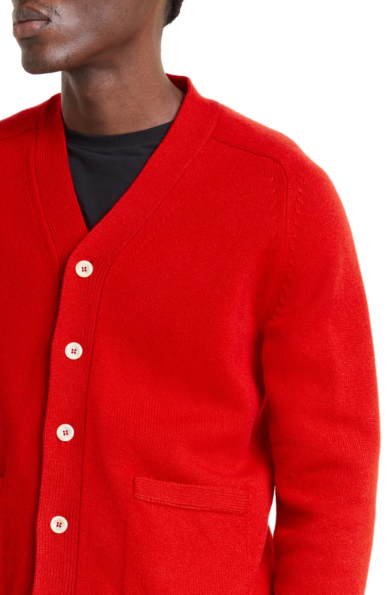 Drake's V-Neck Lambswool Cardigan, Alternate, color, 