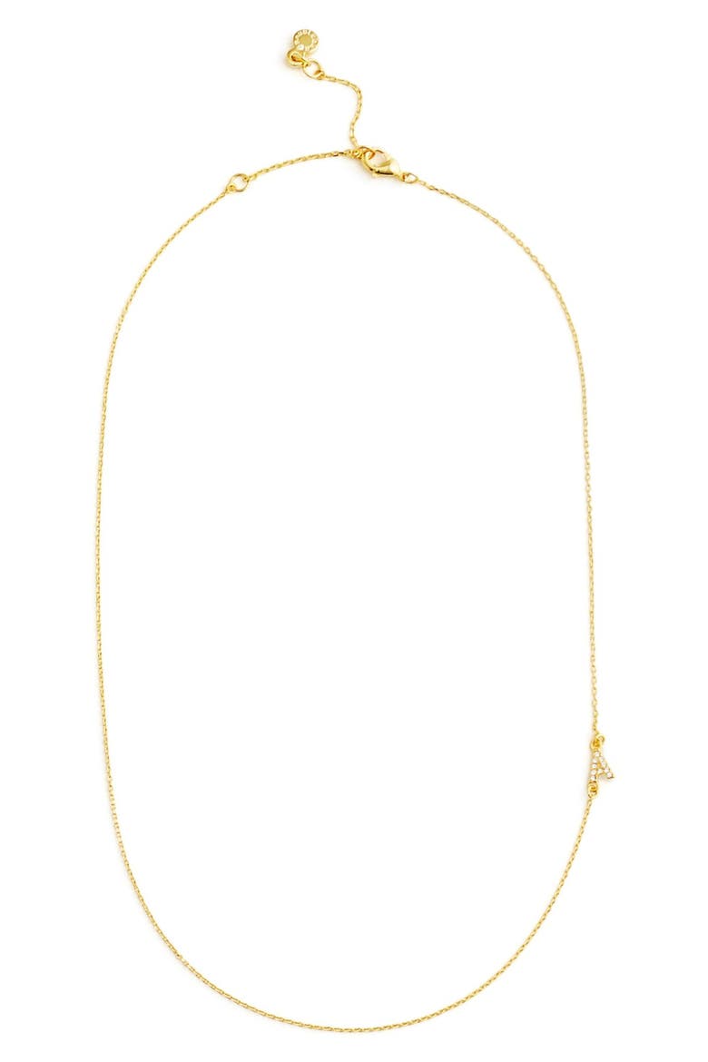 Diamanda Letter Necklace, Main, color, A GOLD