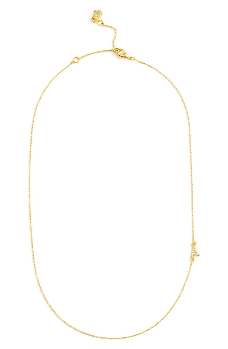 BaubleBar Diamanda Letter Necklace, Main, color, 
