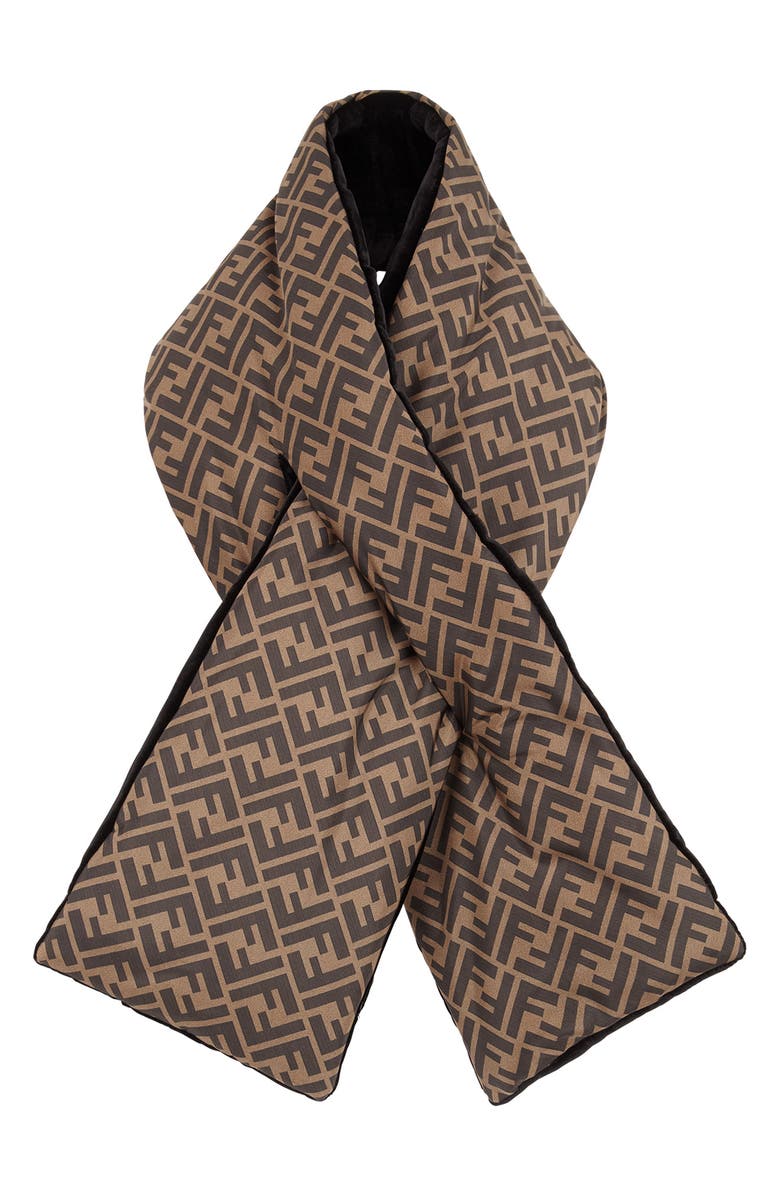 Fendi Logo Velvet Back Pull Through Scarf, Alternate, color, 