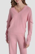 DKNY Cargo Sleeve Rib Sweater