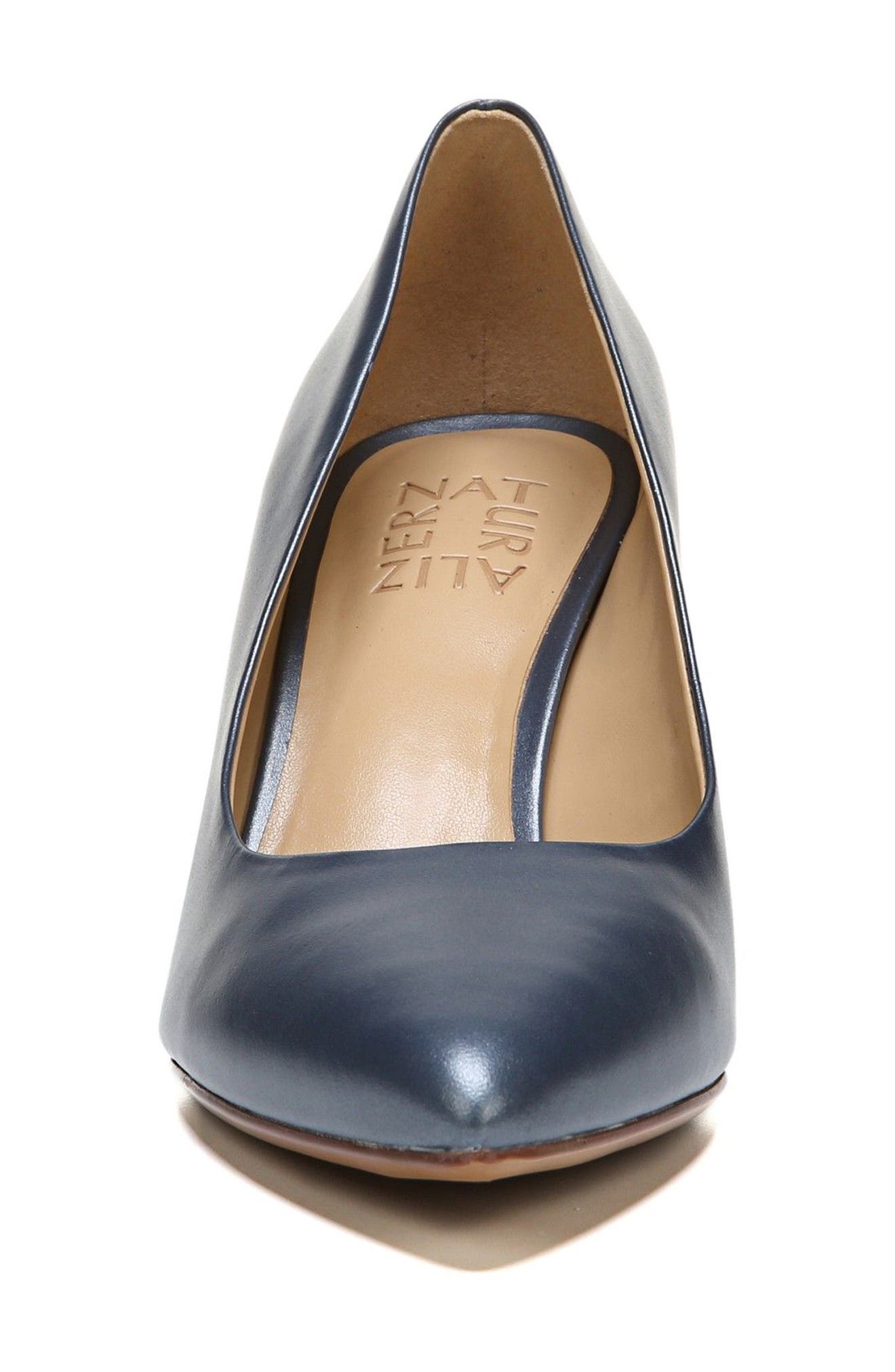 Natalie Pointy Toe Pump, Alternate, color, BLUE LEATHER