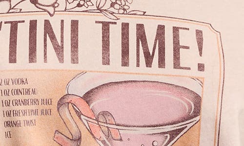 Lucky Brand Martini Time Graphic T-shirt In Pink