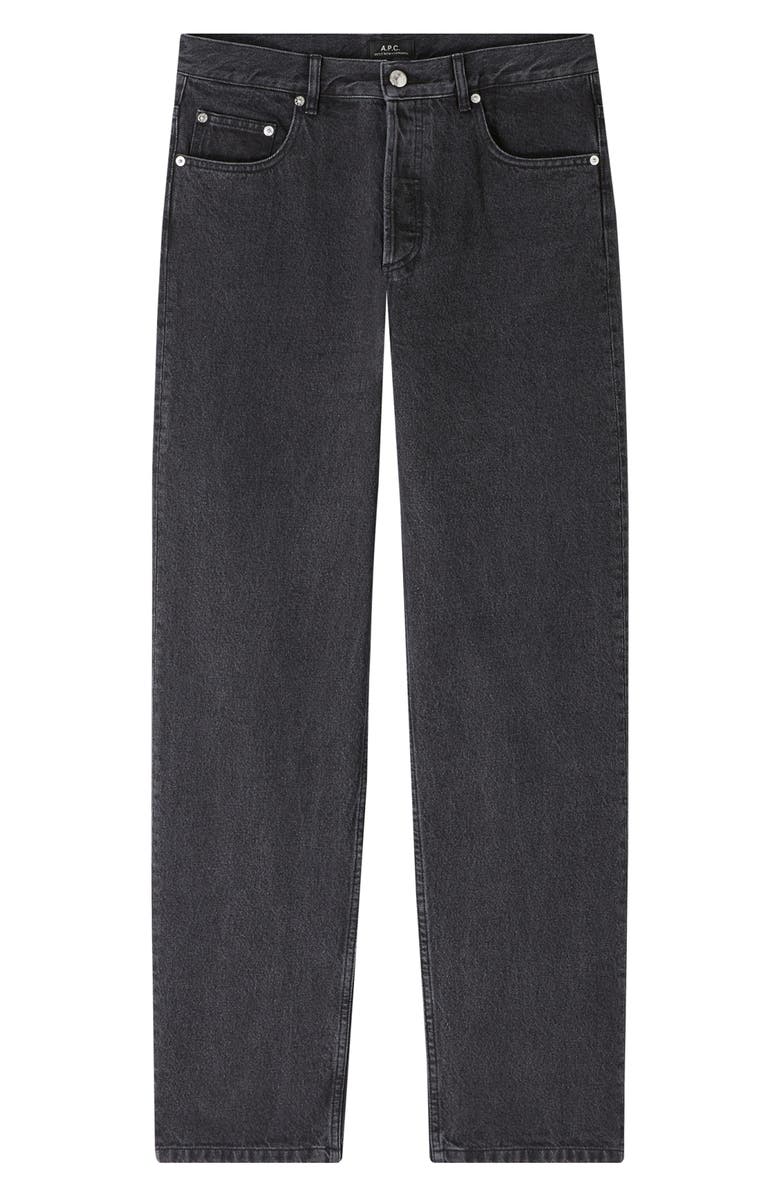 A.P.C. Fairfax Slim Wide Leg Jeans, Alternate, color, Washed Black