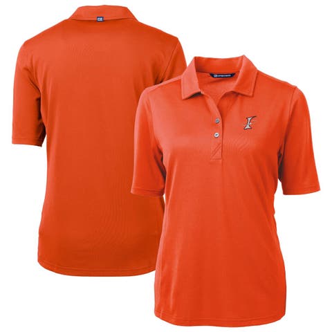Women's Cutter & Buck Orange Albuquerque Isotopes Virtue DryTec Eco Pique Recycled Polo