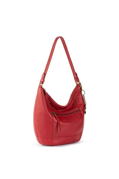 The Sak Sequoia Hobo Leather Bag In Red