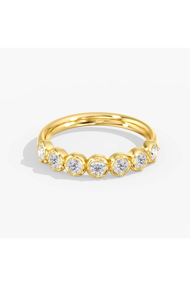 Aura Round Frame Lab Diamond Band in 14K, Main, color, Yellow Gold