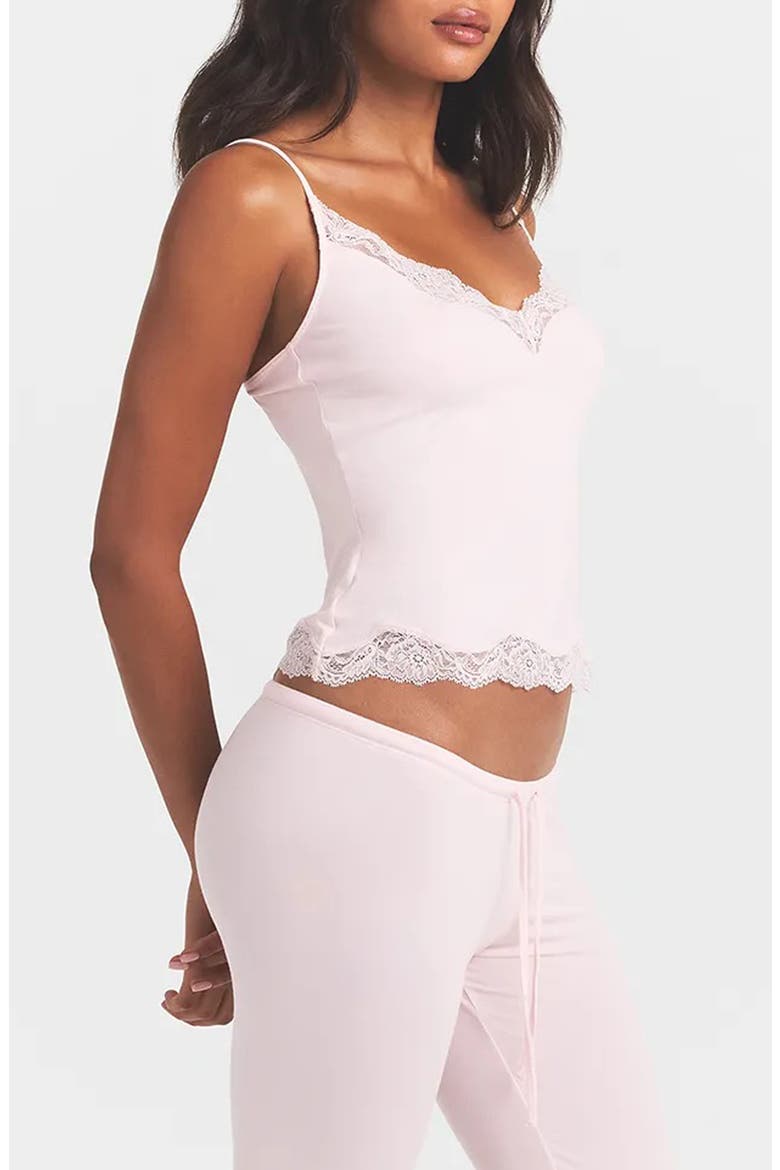 Lace Trim Pajamas, Alternate, color, BARELY PINK