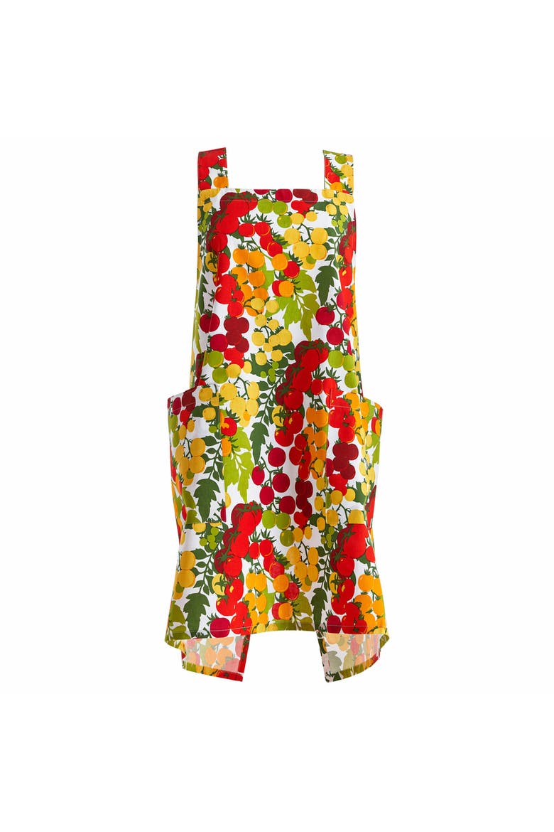 Garden Tomato Pinafore Apron Multi Cotton Everyday, Main, color, Red