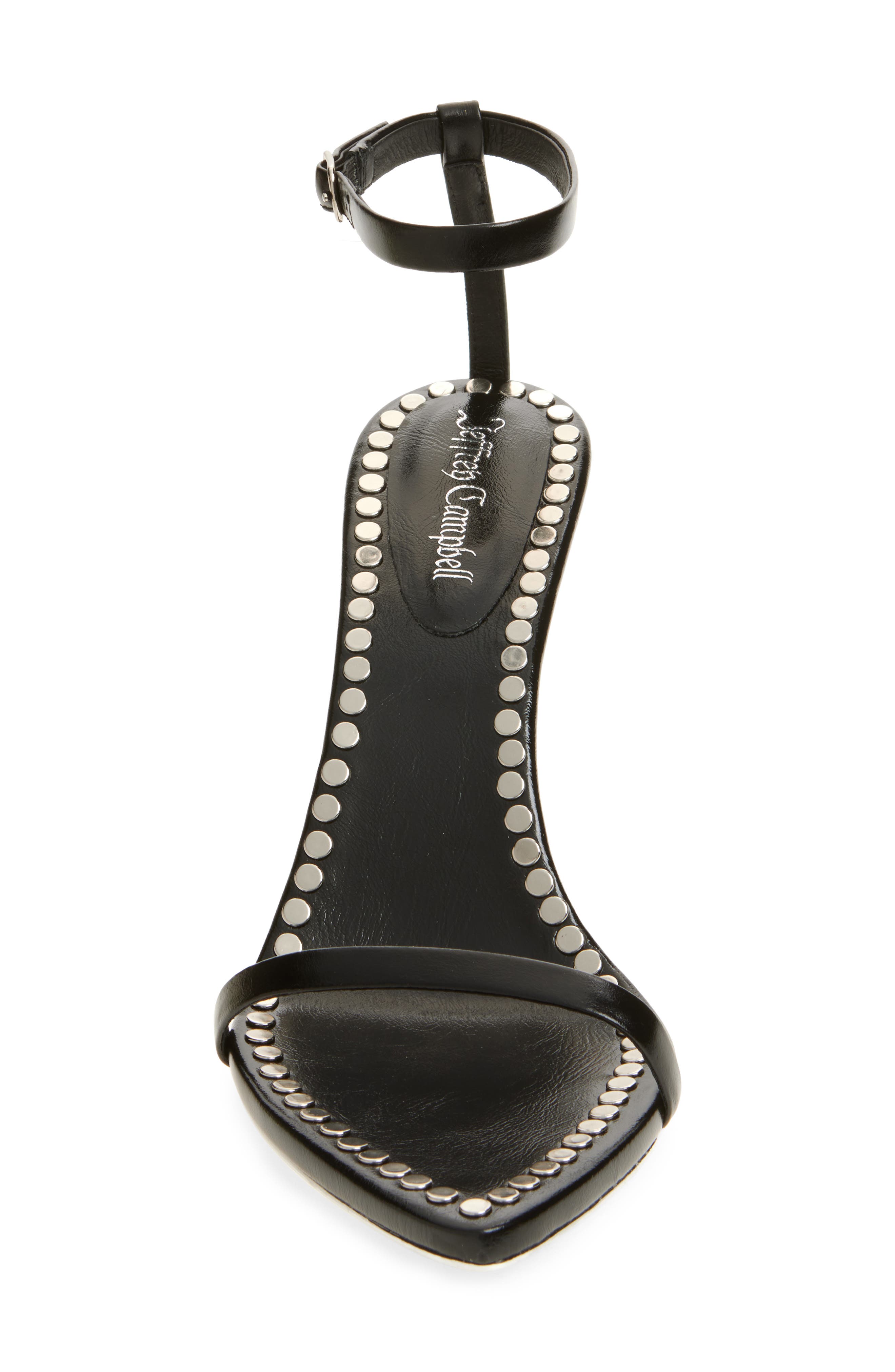 Jeffrey Campbell Obsession Ankle Strap Sandal, Alternate, color, Black Silver