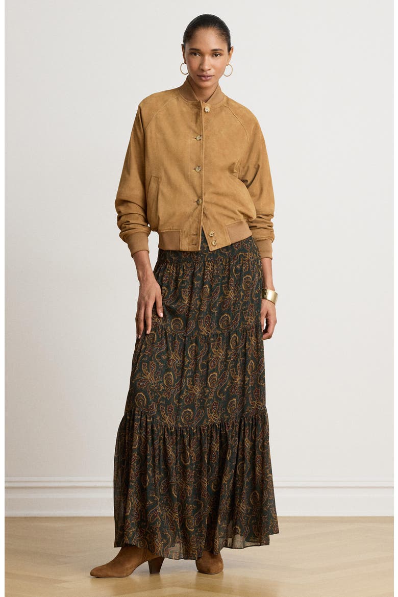 Suede Bomber Jacket, Alternate, color, CAMEL BEIGE