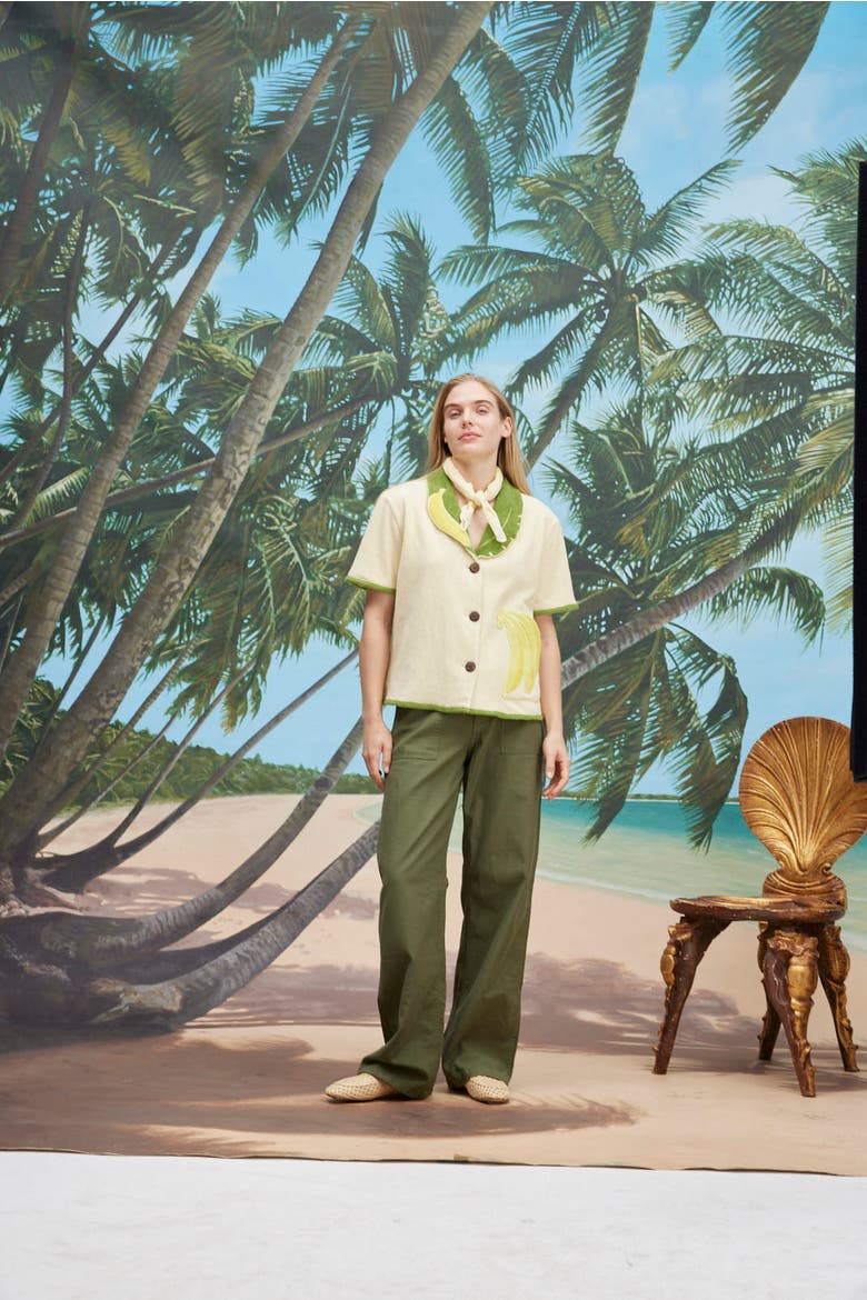 'Banana Split' Cabana ~ Crop Cut, Alternate, color, Ivory
