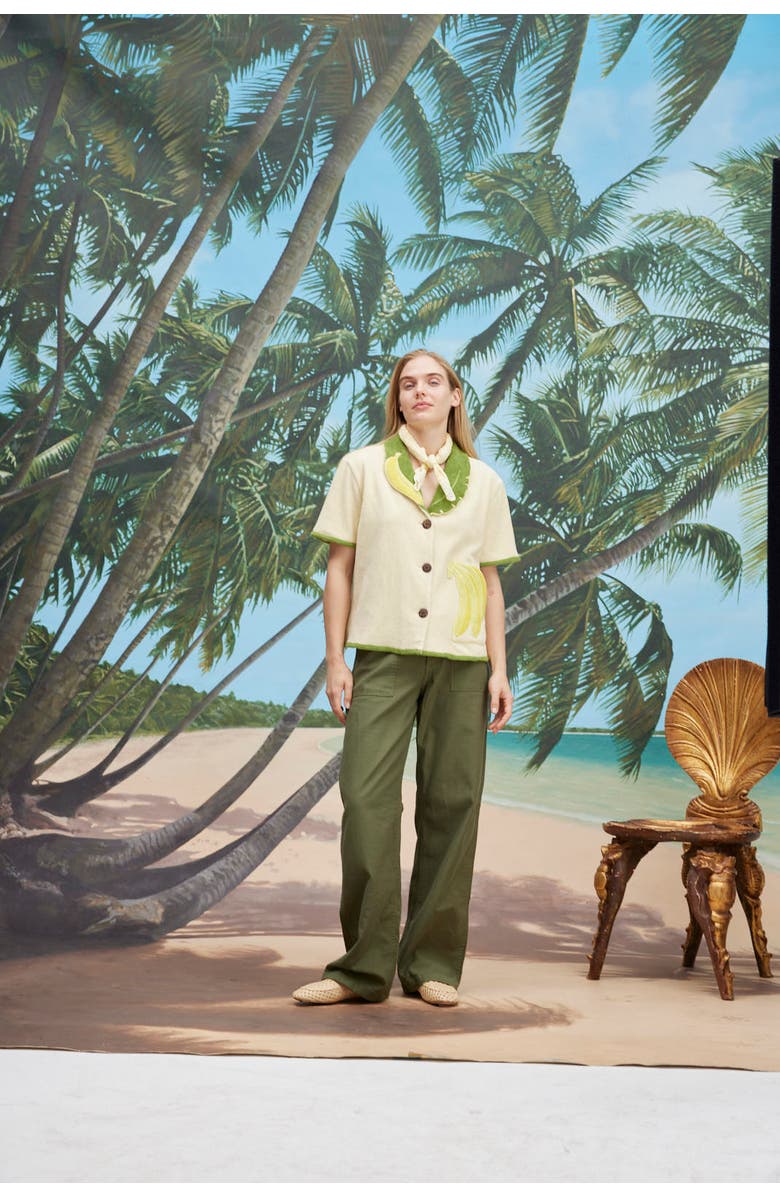 Tombolo 'Banana Split' Cabana ~ Crop Cut, Alternate, color, Ivory