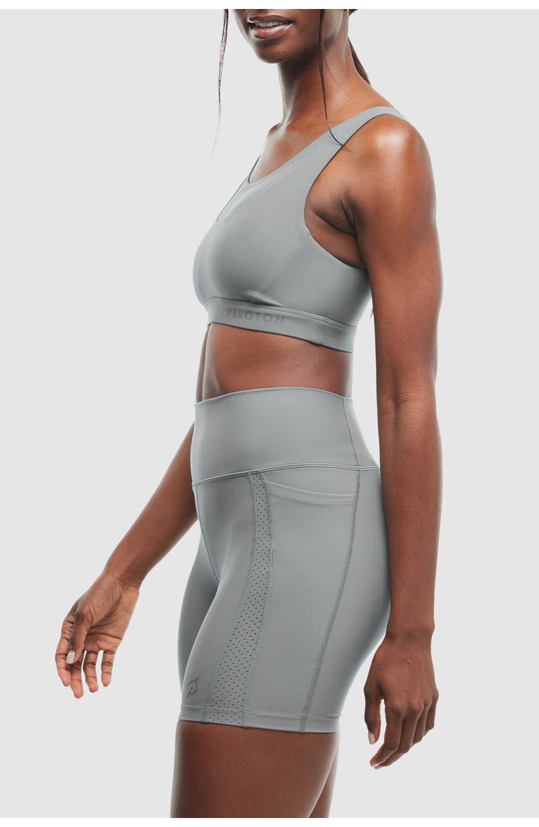 Peloton Cadent Laser Perforated Bra, Alternate, color, Sage Green