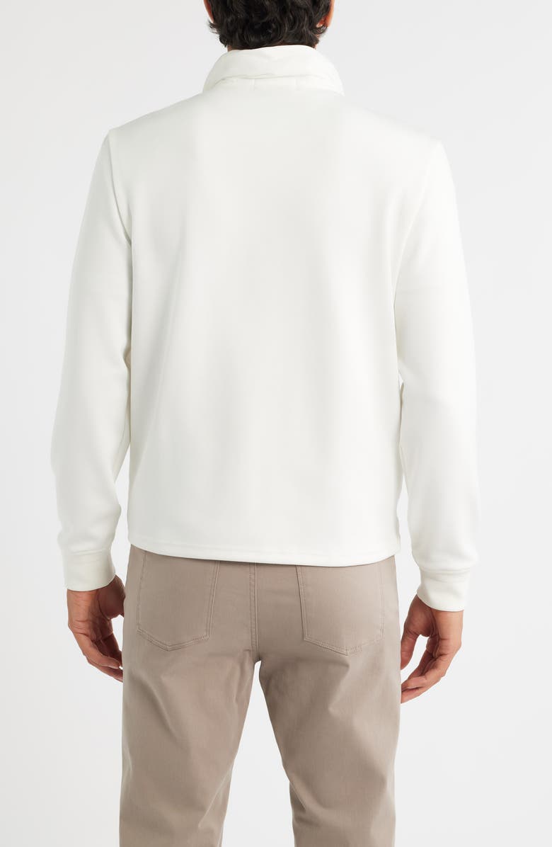 Bugatchi Soft Touch Quilted Zip-Up Bomber Jacket, Alternate, color, Chalk