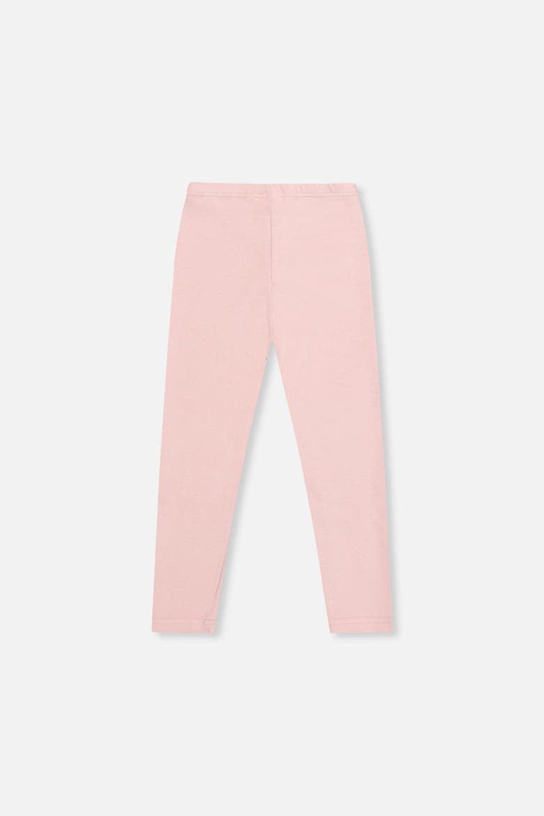 Elastic Waist Rib Logo Patch Leggings, Alternate, color, Pale Dusty Pink