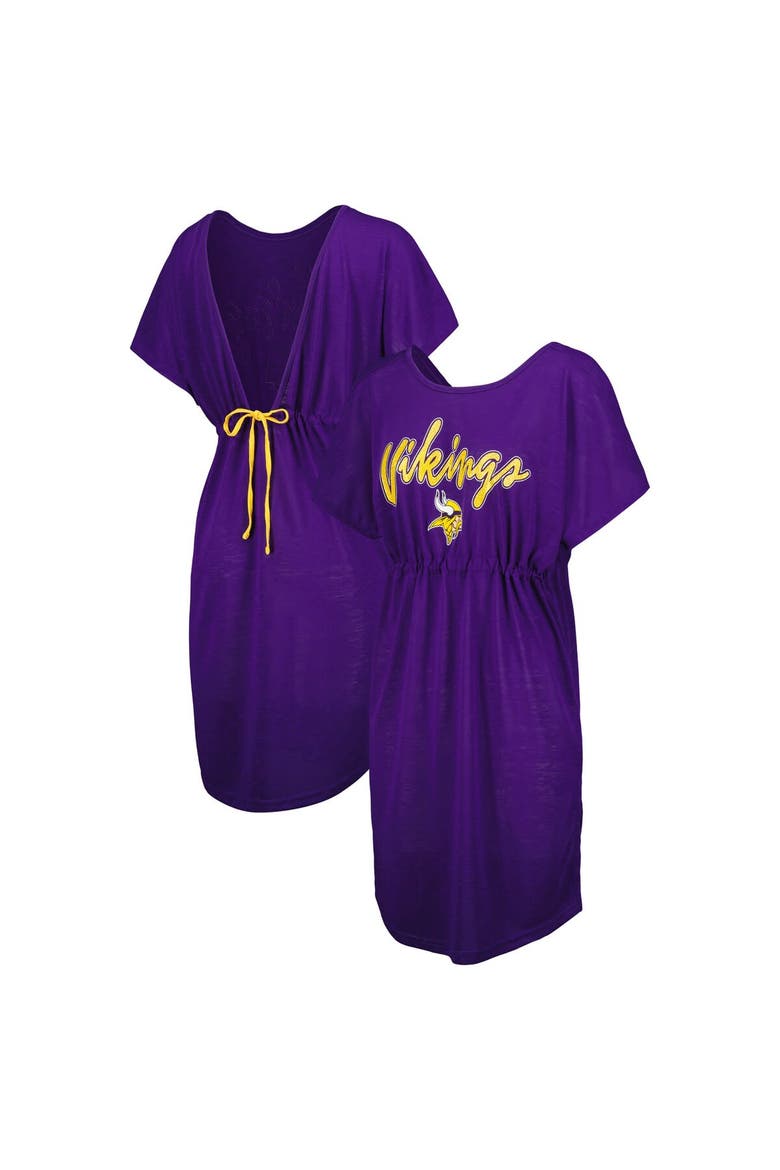 Women's G-III 4Her by Carl Banks Purple Minnesota Vikings Versus Swim Cover-Up, Main, color, Purple
