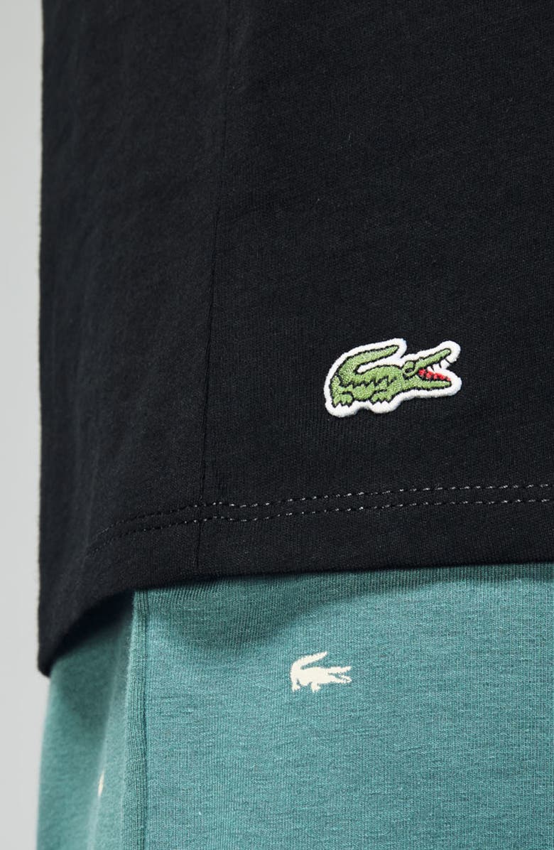 Lacoste 3-Pack Slim Fit Essentials V-Neck T-Shirts, Alternate, color, 