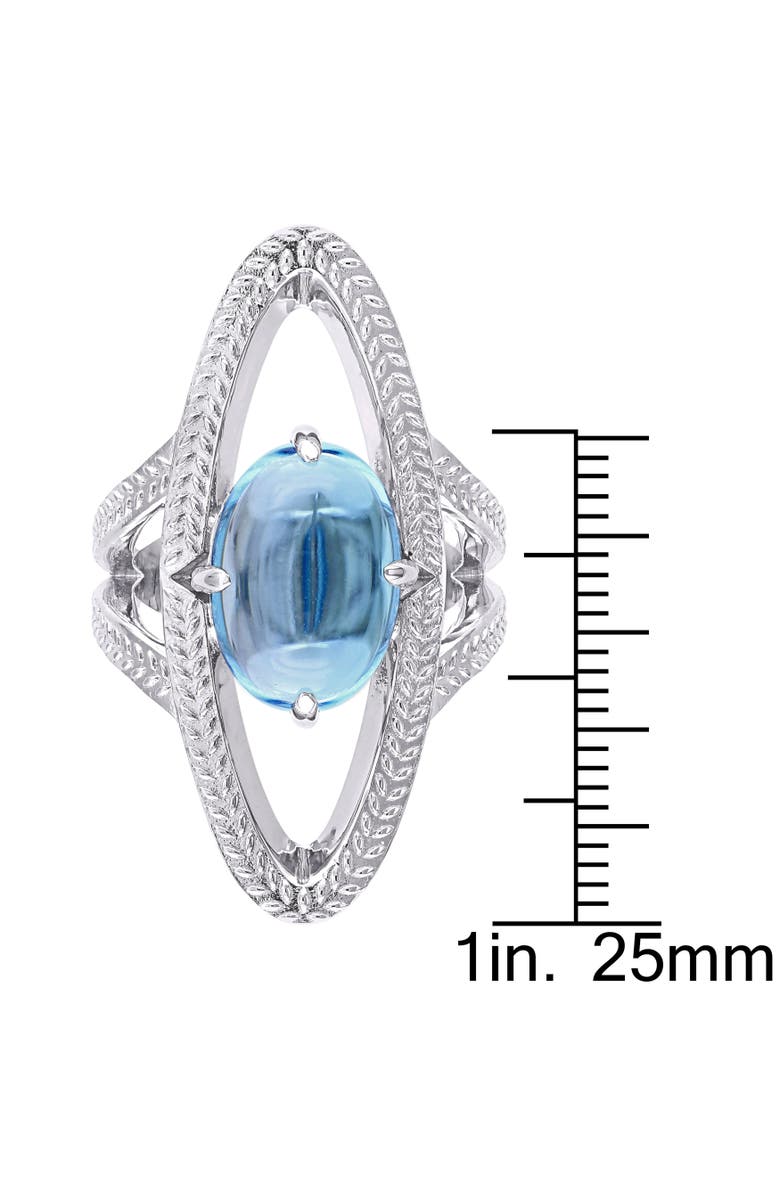 Julianna B. Swiss Blue Topaz Open Link Cocktail Ring Sterling Silver, Alternate, color, Blue Topaz