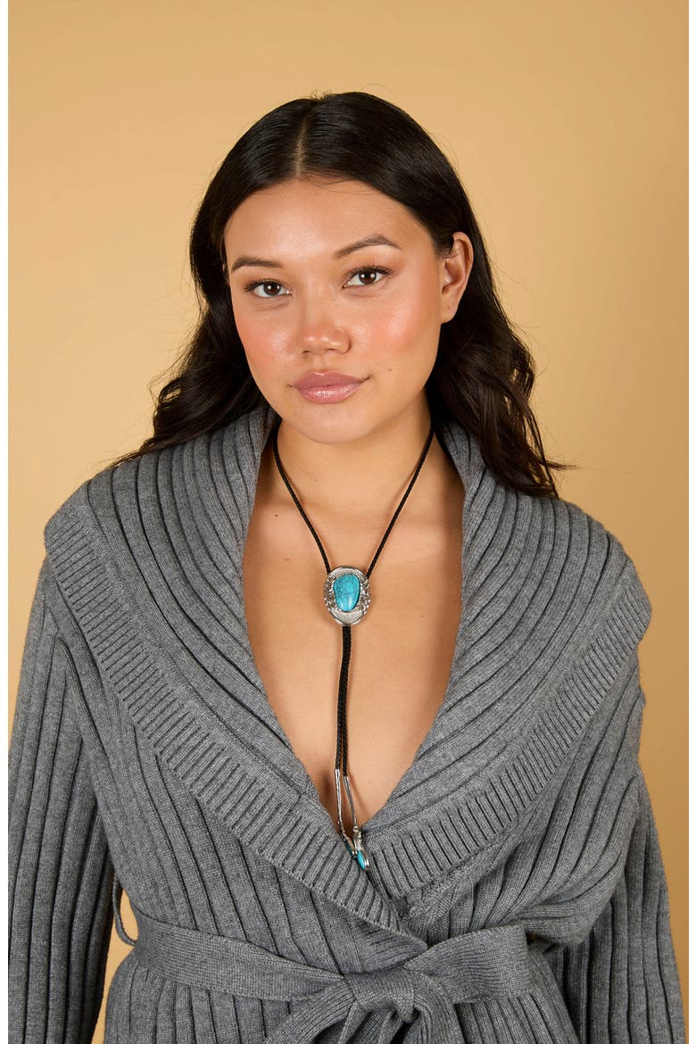 Dolly Bolo Tie Necklace, Alternate, color, TURQUOISE