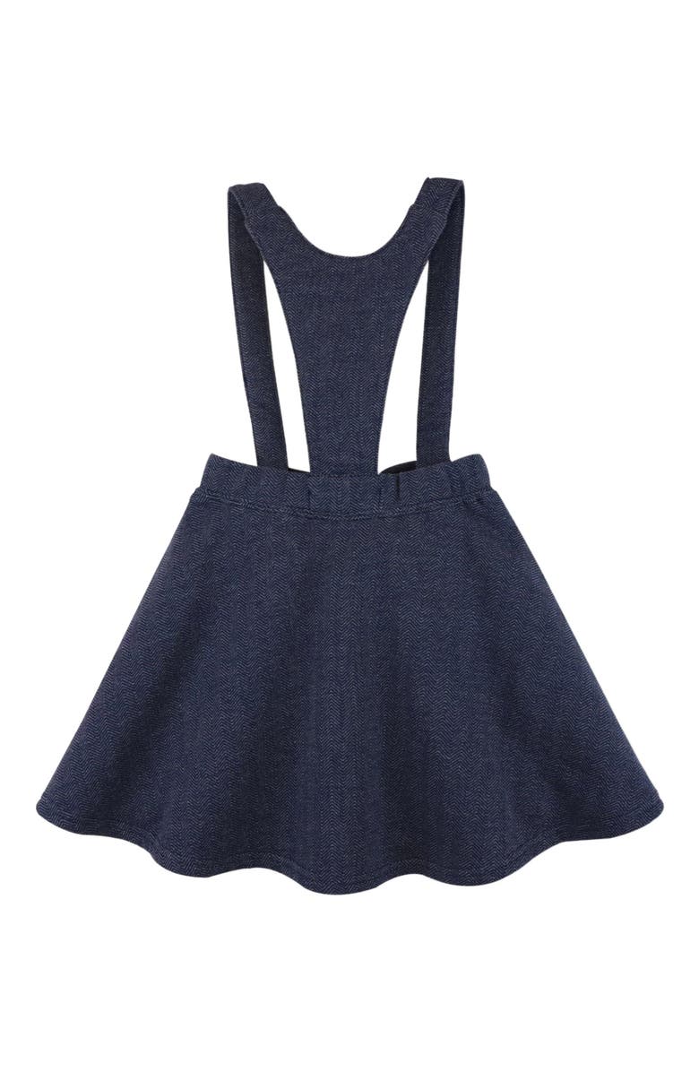 Hope & Henry Baby Girls' Fleece Bow Front Suspender Skirt, Infant, Alternate, color, 