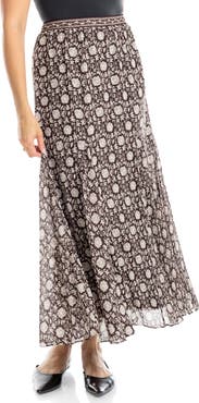 MAX STUDIO Georgette Godet Maxi Skirt