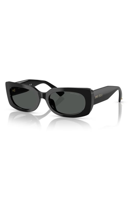Jimmy Choo 54mm Polarized Pillow Sunglasses In Black