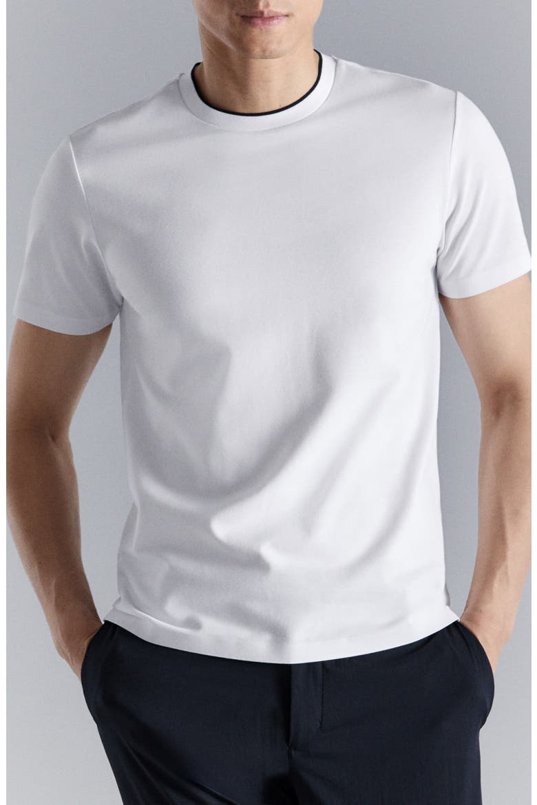 Slim Fit Comfort Stretch T-Shirt, Main, color, WHITE