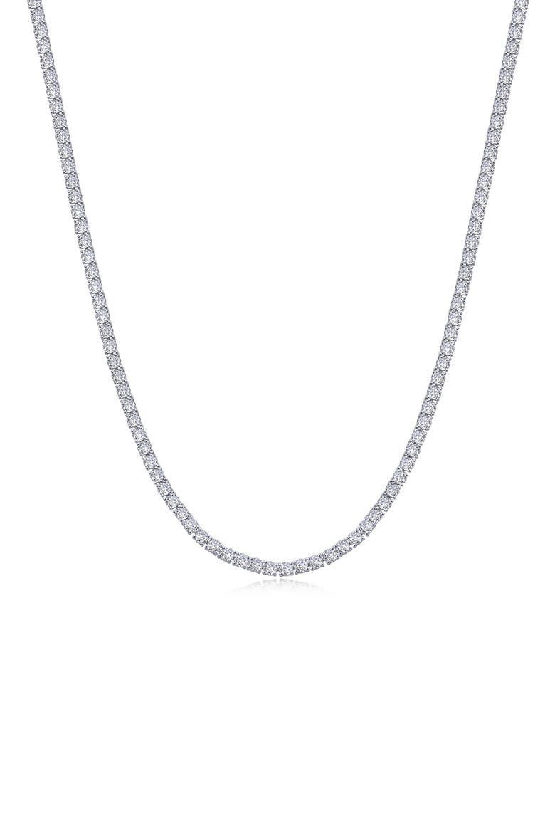 Rivera Simulated Diamond Necklace, Main, color, SILVER