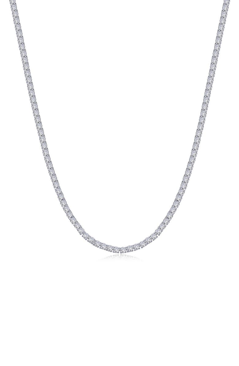 Lafonn Rivera Simulated Diamond Necklace, Main, color, Silver