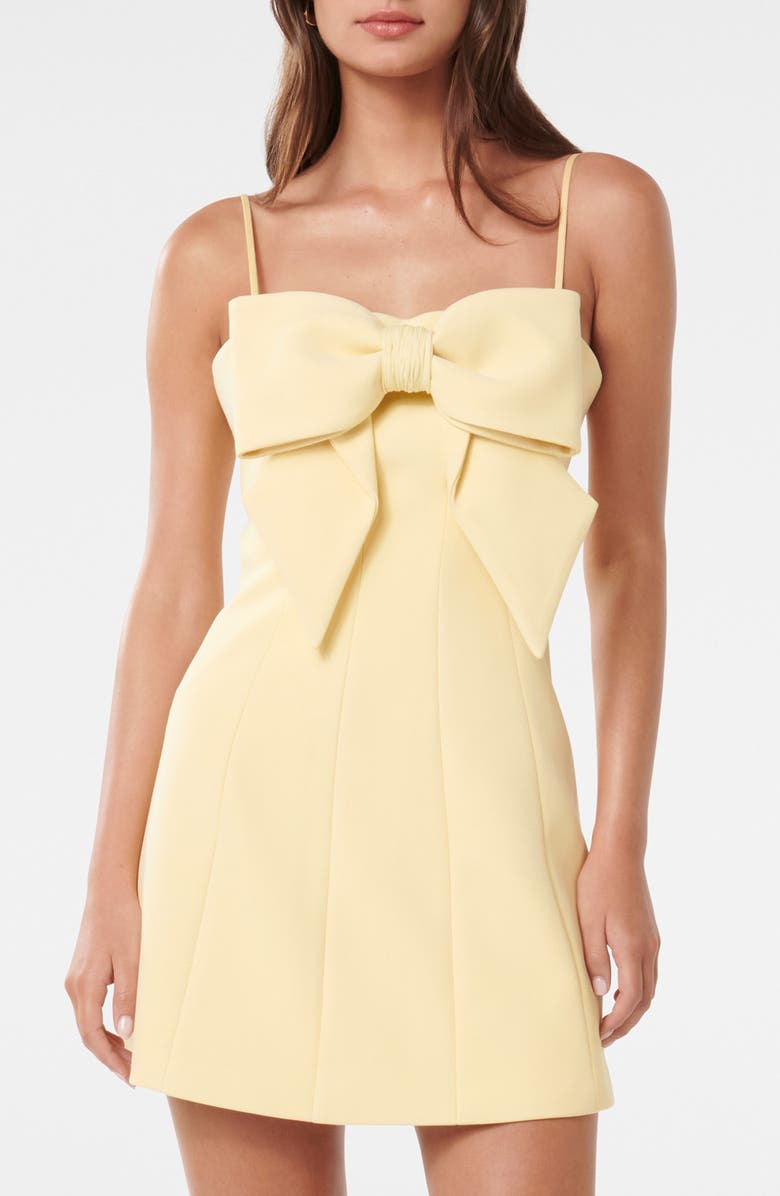 Ever New Hayley Bow Front Cocktail Minidress, Main, color, Aspen Gold