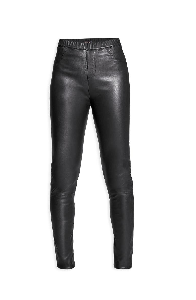 AS by DF Kiki Stretch Leather Leggings, Alternate, color, Black