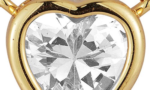 Glaze Jewelry Plated Cz Heart Pendant Necklace In Gold