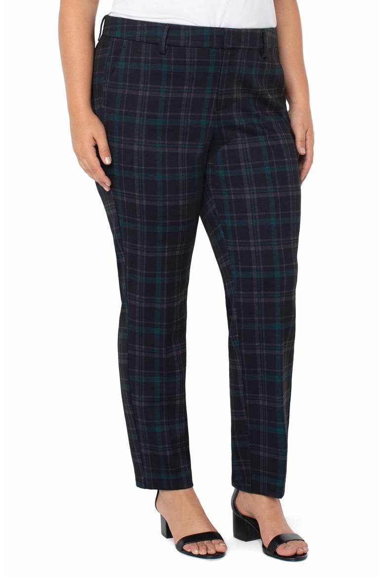Kelsey Knit Ankle Trousers, Alternate, color, BLACK/ EVERGREEN