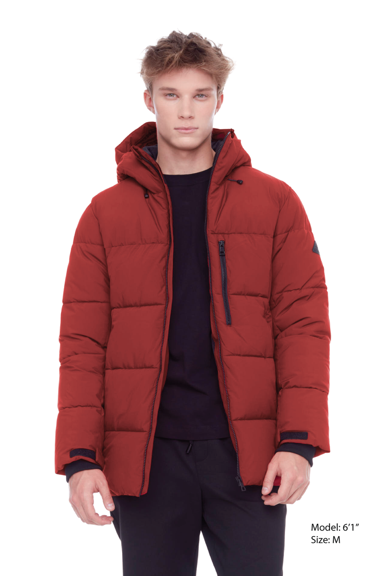 BANFF - Vegan Down Mid-Weight Quilted Puffer Jacket, Alternate, color, DEEP RED