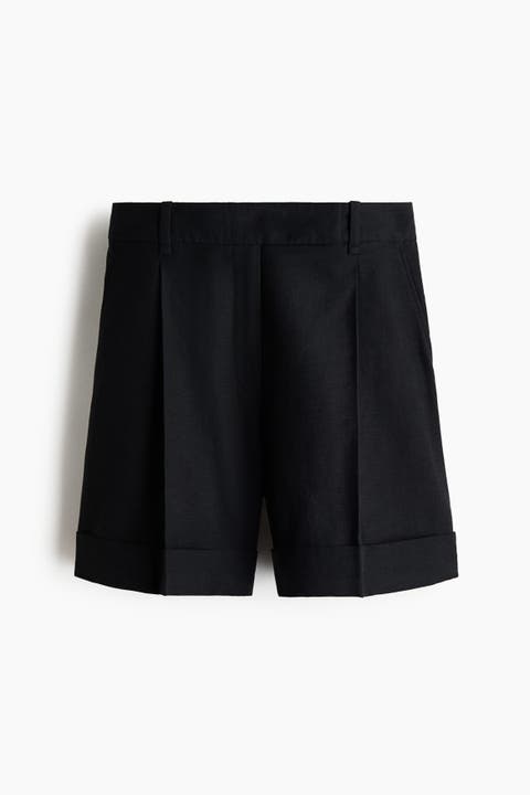 Tailored Linen-blend Shorts