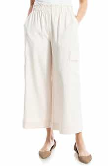 MAX STUDIO Cropped Wide Leg Cargo Pants