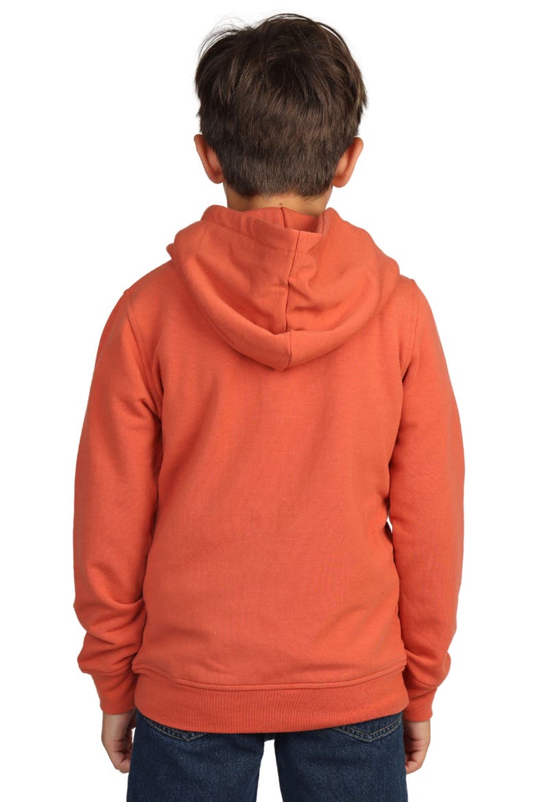 Kids' Sueded Fleece Hoodie, Alternate, color, BURNT ORANGE