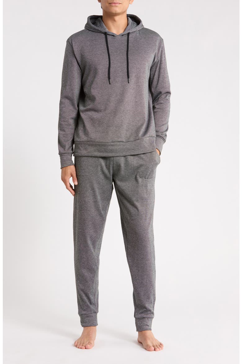 Quarter Zip Pullover & Joggers, Main, color, BLACK